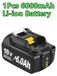 StarTech Makita Accu voor 18V gereedschap - Vervangende accu BL1830 BL1840 BL1850 BL1860 - Li-Ion 18V 6,0Ah 6000mAh - Hoge capaciteit - 1 stuk