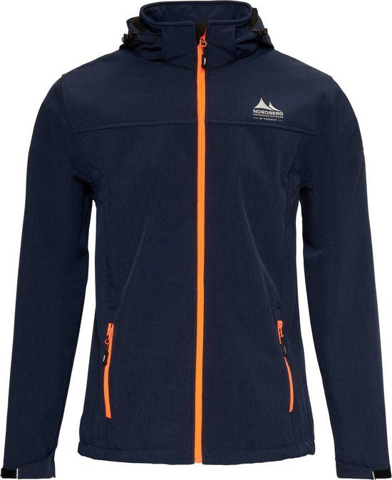 Nordberg Mats - Softshell Outdoor Jas Heren - Navy/Donkerblauw Melange - Maat M