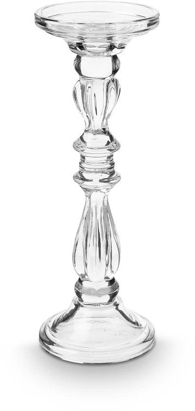 vtwonen Kandelaar Transparant Glas 10x28.5cm