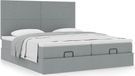 Maison Exclusive - Cadre de lit ottoman avec matelas, gris clair, 180x200 cm, textile