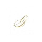 Entertaining Caspari White Pearl Paper Linen Cocktail Napkins, Monogram Initial G, Pack van 30
