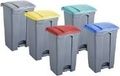 HELIT Pedaalafvalbak - 90 liter - Metaal - Wit/Wit