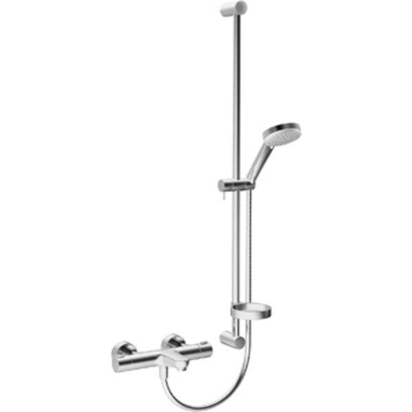 Hansa Prismdoucheset 90 cm met bthermostt en s koppeling chroom 48102131