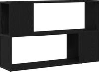 vidaXL Tv-meubelset - 100 x 24 x 63 cm - Zwart - Bewerkt hout