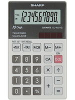 Sharp EL-W211G Pocket Financial Calculator - Grey