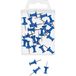 Wedo 54103 Naalden Diabolo-vorm in doorzichtige doos, 20 stuks, blauw