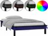 vidaXL Bedframe LED massief hout zwart 90x190 cm