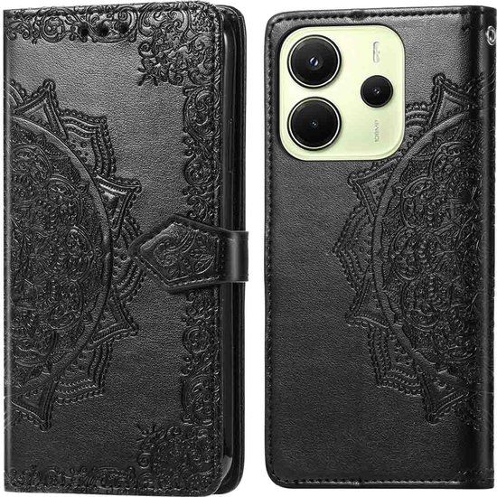 imoshion Mandala Bookcase - Geschikt voor Xiaomi Redmi Note 14 (4G) - Zwart