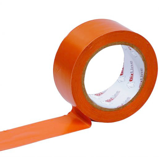 BizLine Zelfklevende brede tape 75mm x 33m PVC Oranje