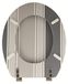 MSV Bambus Cardiff Gris MDF Abattant de WC Charnières