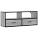 Sonoma Eiken meuble TV 100x31x39,5 cm Bois traité Métal Gris
