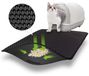 Merkloos Kattenbakmat Dubbel honingraat Waterdicht 60 x 45 cm Zwart