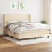 Maison Exclusive - Boxspringbed met matras, crème, 180x200 cm, textiel