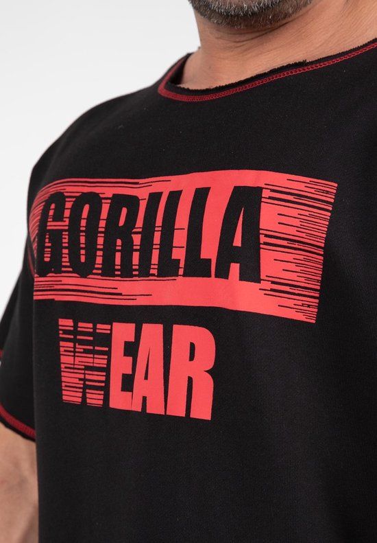 Gorilla Wear Wallace Workout Top - Black/Red - Men's - Size M