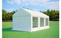 PREMIUM Tente de réception 3x6 m – PVC 500 g/m², ignifuge, cadre au sol + renforts de toit, jusqu'à 36 personnes - Blanc