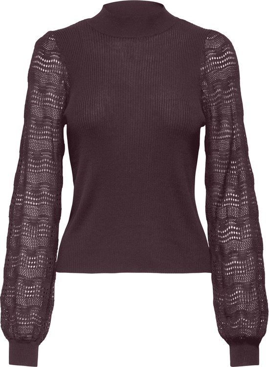 ONLY ONLANNELINA LS HIGHNECK KNT Bordeaux Dames Trui - XS