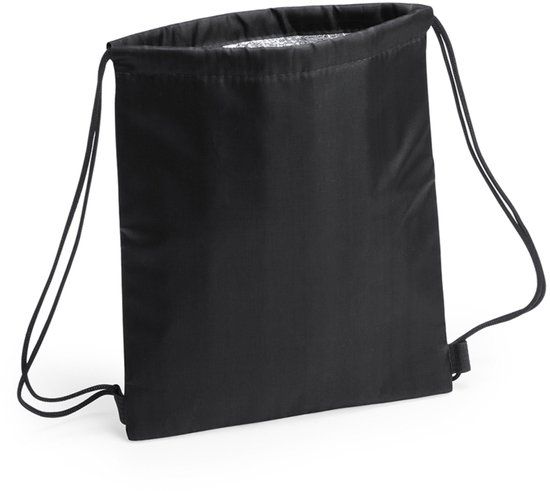Merkloos Zwarte koeltas rugzak 10L - 27 x 33 cm - Zwart