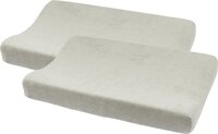 Meyco Baby Uni Aankleedkussenhoes - 2-pack - Badstof - Light Grey - 50x70cm