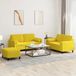 Maison Exclusive ensemble de canapé 3 pièces avec coussins, tissu velours jaune