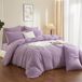 Literie 3 pièces pour lit double 100% coton avec fermeture éclair