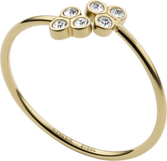Fossil Sutton Ring Dames Staal Goudkleurig One-size