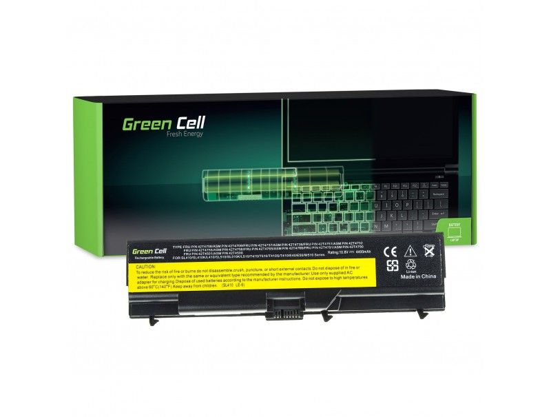 GREEN CELL LE05 - Notebook reserve-onderdeel - zwart - ThinkPad T410 T420 T510 T520 W510 Edge 14 15 E525