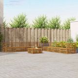 vidaXL - Bank loungeset - 8 zitplekken - Naturel - Massief Acacia Hout