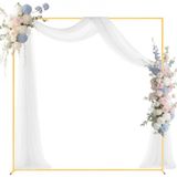 VEVOR Boog Achtergrondstandaard, 2x2 m, Trouwboog, Vierkant, Goudkleurige Metalen Achtergrondstandaard voor Bruiloften, Verjaardagsfeesten, Afstudeerfeesten, Vakantie en Ceremoniedecoraties