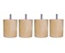 Margot – Chameleon Cilinderbasis 7 X 7 X 9,3 cm Set van 4, Hout, Natuurlijke Lak