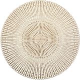 Zeller Placemats - rond - goudkleurig - met geponste gaatjes - Dia 41 cm