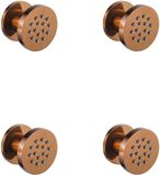 Fortifura Calvi zijdouche - 5cm - rond - 4 stuks - PVD - geborsteld koper