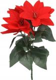 Home & Styling Kunstbloemtak Ster van Bethlehem, Rood, 25 cm