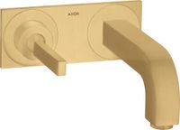 Hansgrohe AXOR Citterio 39115250 Einhebel-Einbau-Waschtischmischer, 225mm Auslauf, Platte für Wandmontage, Gold