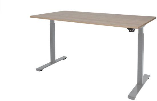 Schaffenburg Zit Sta Bureau - Elektrisch 180x90 Havana Kersen - alu frame
