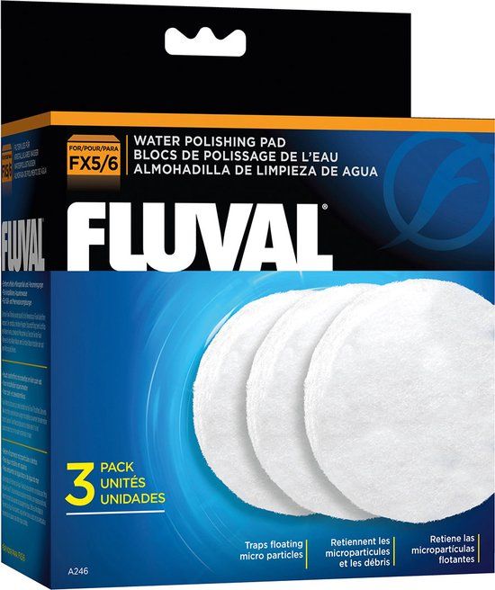 Fluval FX4/6 Fijne Filter Pads - 3 stuks - Wit