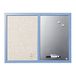 Bi-Office Blue Bells combinatiebord, MDF frame textieloppervlak, 22 mm dik, parelkleuren/zilver
