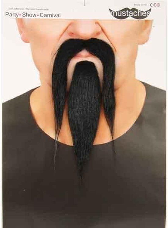 Zwarte snor en baard - Mannen - Wasbaar - Ninja's