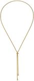 PURELEI Halsketting Shooting Star Goud Kleur Roestvrij Staal Zirkonia 70 cm