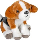 Wild Republic Pocketkins Eco Beagle, gevuld dier, 12,7 cm, pluche speelgoed, gemaakt van gerecyclede materialen, milieuvriendelijk
