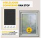 VLG Fix Simple Stof Zonnewering - Schaduwdoek - 100 x 150 cm - Raam Zonnescherm met 6 Zuignappen