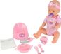 Poupée de bébé New Born Baby Rose, 43 cm, boit et fait pipi, accessoires inclus