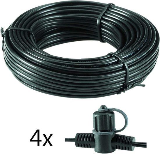 Garden Lights Hoofdkabel Vast 10 Meter - Zwart