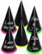 Folat Neon party feesthoedjes - 18x - beschrijfbaar met krijtjes - krijtbord hoedjes - personaliseerbaar - verjaardag