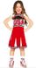 Fiestas Guirca Robe de pom-pom girl rouge 14-16 ans