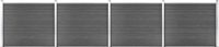 vidaXL Schuttingpanelenset - 699x146 cm - HKC - zwart