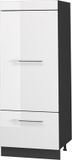 Vicco Opbergkast Fame-Line, Wit Hoogglans/Antraciet, 60 cm