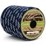 Cordamarket Skota-touw, uniseks, voor volwassenen, blauw/wit, 10 mm tot 15 m