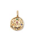SINGULARU Charm Organic Colors Zodiaco Hanger in messing met 18 kt goud verguld