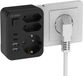 Multiprise 7-en-1 avec 4 USB - Multiprise avec interrupteur - Noir