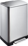 EKO E-Cube Step Bin - 40L Acier inoxydable Poubelle rectangulaire à pédale